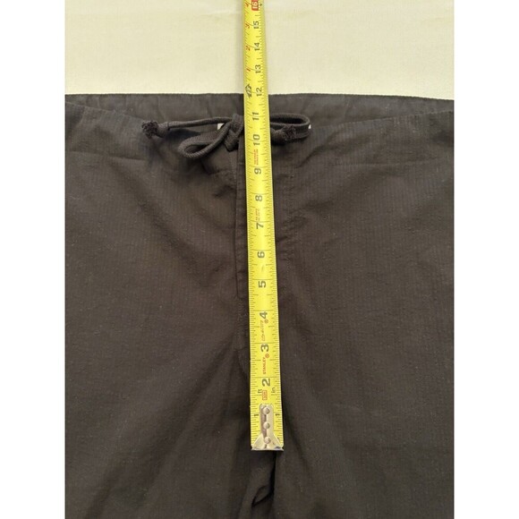 OCEAN+MAIN Black Straight Leg Pants Women Small/Med Drawstring Cotton Casual - Picture 10 of 11